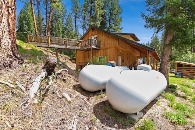 150 W Yuba Vista Dr, Atlanta, ID 83716 - view of property exterior with a wooden deck