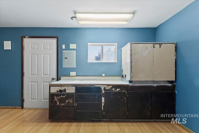 131 Goodall Pl, Mountain Home, ID 83647 - bathroom featuring electric panel and wood finished floors