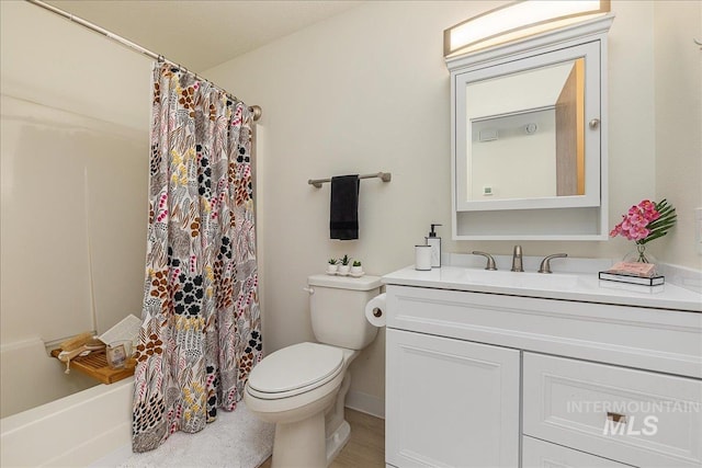 498 E Chester Ln, Boise, ID 83706 - bathroom featuring vanity, toilet, and shower / bath combo