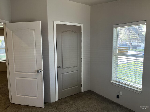 unfurnished bedroom with carpet floors and multiple windows