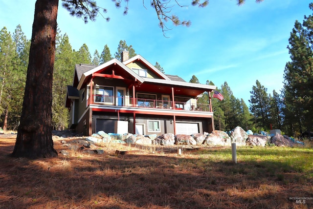 view of rear view of property