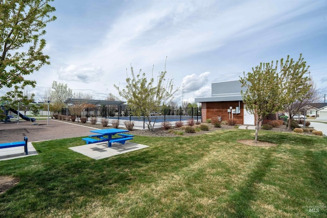 6296 W Mattawa Dr, Meridian, ID 83646 - view of yard with fence and playground community