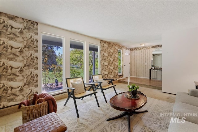 13343 N Horseshoe Bend Rd, Boise, ID 83714 - living area with a textured ceiling
