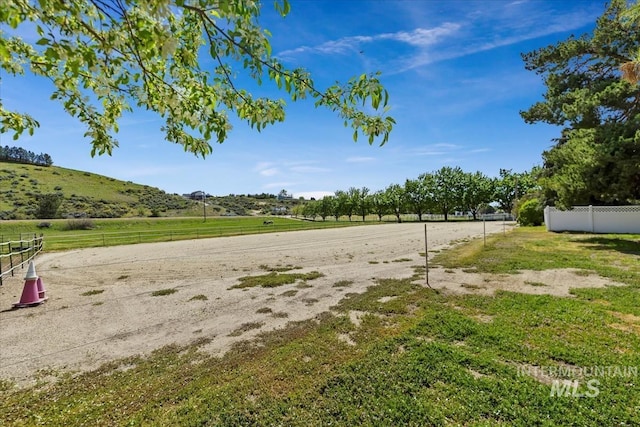 13343 N Horseshoe Bend Rd, Boise, ID 83714 - view of yard featuring a view of rural / pastoral area and a mountain view