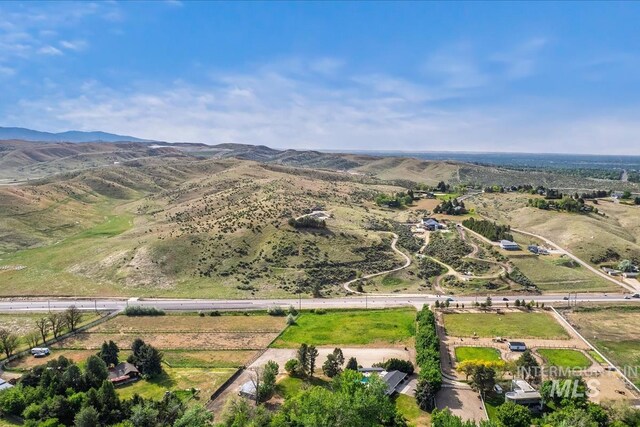 13343 N Horseshoe Bend Rd, Boise, ID 83714 - aerial view of property and surrounding area featuring a mountainous background