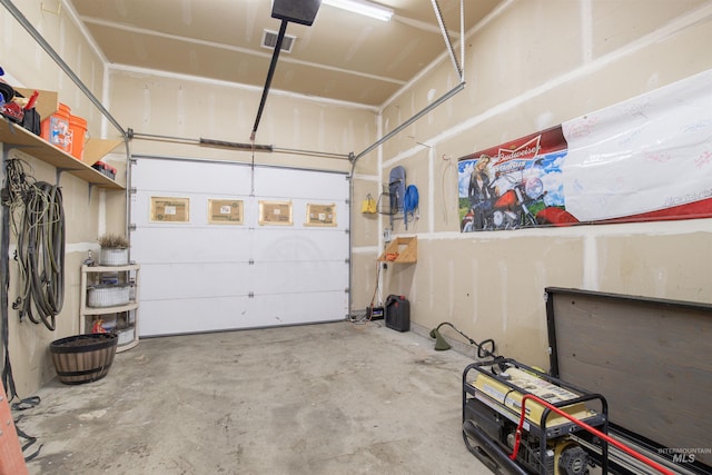 garage featuring visible vents