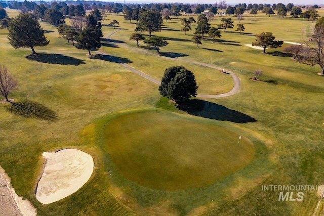 bird's eye view with a rural view