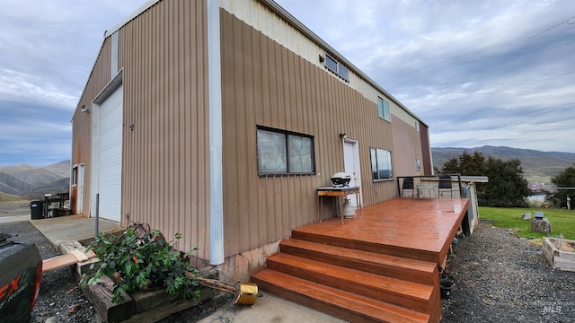 exterior space with a mountain view