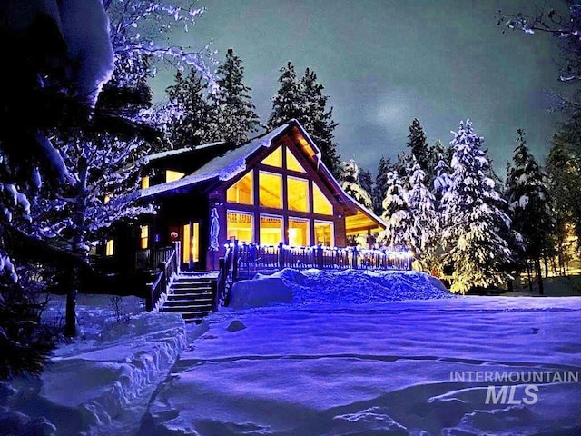 14187 Hancock Rd, Mccall, ID 83638 - view of front of property with stairs