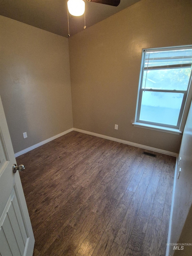 400 Pheasant Rd W, Twin Falls, ID 83301 - spare room featuring dark wood-style flooring and a ceiling fan