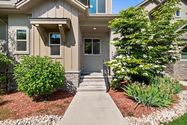 2381 E Warm Spgs, Boise, ID 83712 - property entrance with board and batten siding
