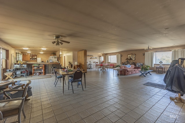702 N D St, Grangeville, ID 83530 - dining area featuring a ceiling fan