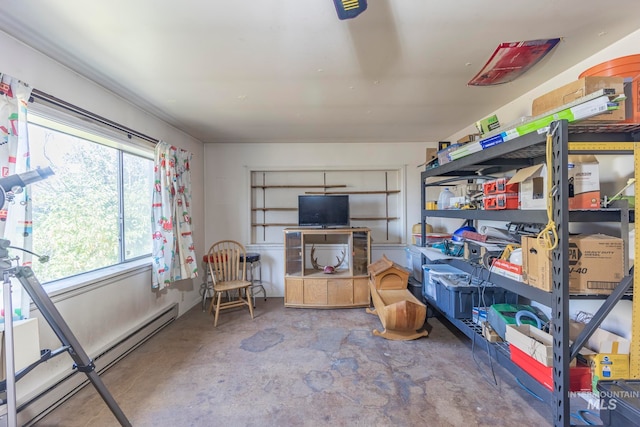 interior space featuring baseboard heating