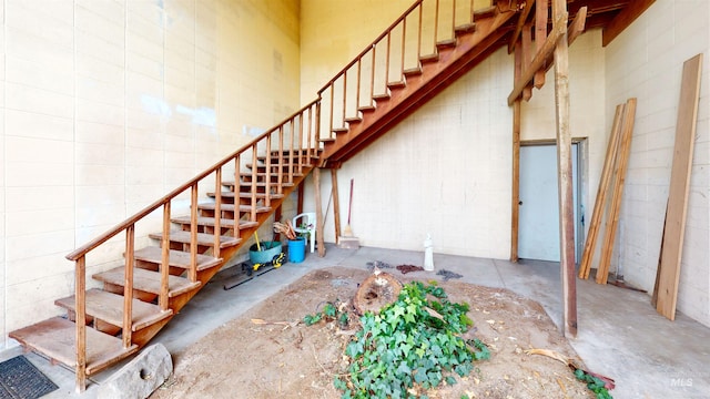 702 N D St, Grangeville, ID 83530 - stairway with concrete flooring