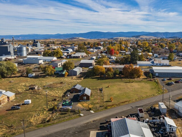 702 N D St, Grangeville, ID 83530 - aerial view of residential area with a mountain backdrop