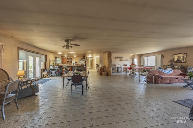 702 N D St, Grangeville, ID 83530 - dining area featuring ceiling fan