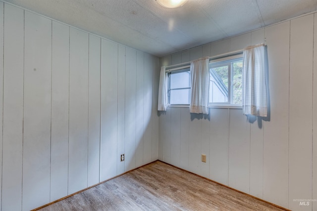 spare room with light wood finished floors
