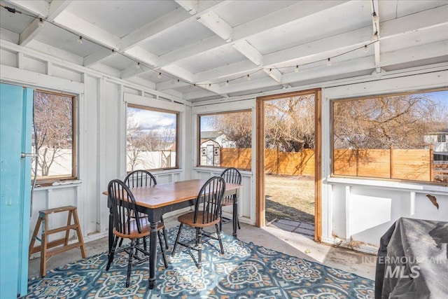 view of sunroom