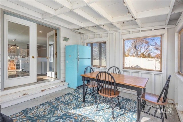 view of dining space