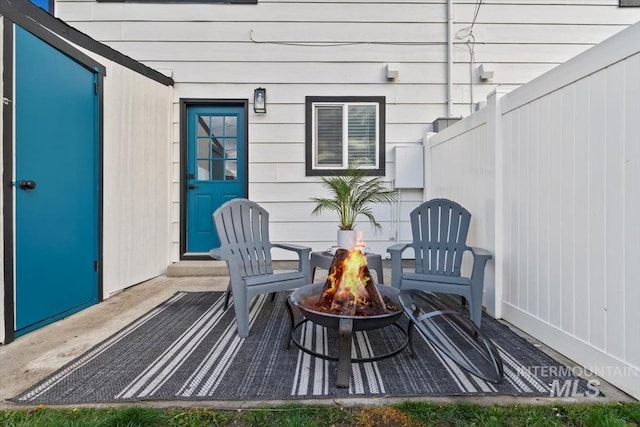 916 N 32nd St, Boise, ID 83702 - view of patio / terrace featuring a fire pit