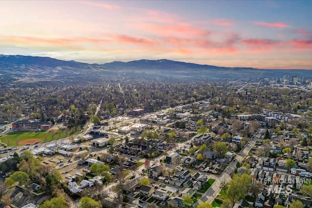 916 N 32nd St, Boise, ID 83702 - aerial view at dusk featuring a mountain view