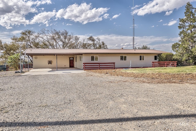 view of front of home with a patio area