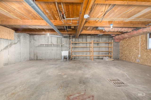 garage with sink