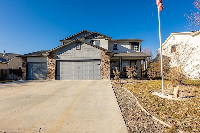 view of front of home featuring a garage