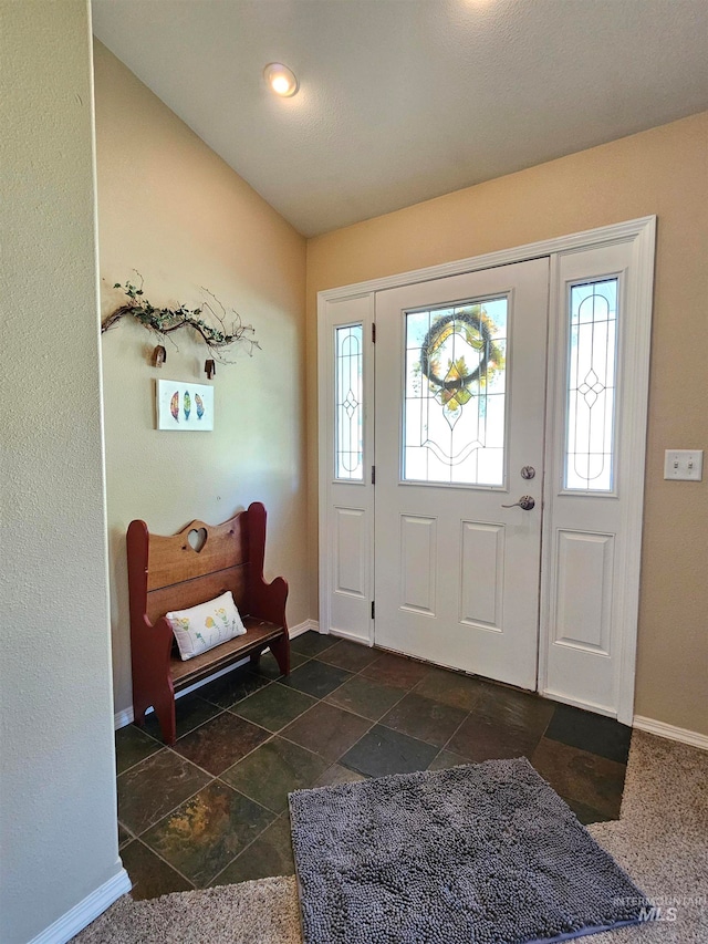 view of tiled entrance foyer