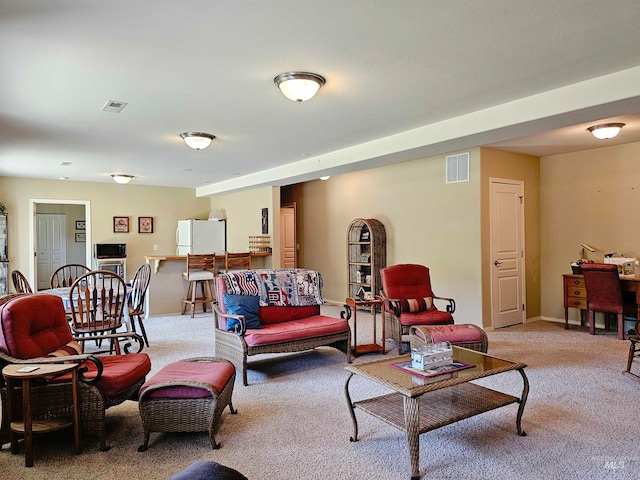 view of carpeted living room