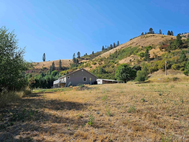 mountain view with a rural view