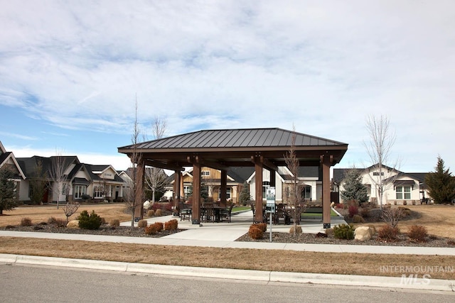 view of property's community with a gazebo