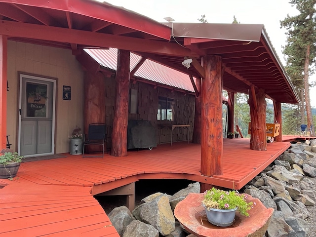 view of wooden terrace