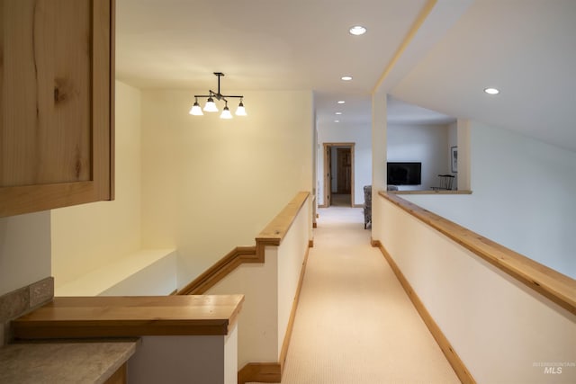 109 Angani Way Unit 15, Sun Valley, ID 83353 - corridor featuring recessed lighting and a chandelier