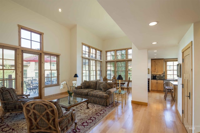 109 Angani Way Unit 15, Sun Valley, ID 83353 - living room with healthy amount of natural light, light wood-style flooring, and recessed lighting