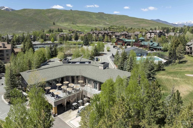109 Angani Way Unit 15, Sun Valley, ID 83353 - aerial perspective of suburban area with a mountainous background
