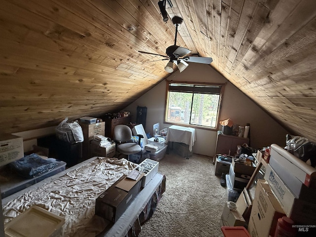 26 Doaka Ct, Idaho City, ID 83631 - carpeted bedroom featuring wood ceiling and vaulted ceiling