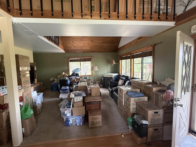 26 Doaka Ct, Idaho City, ID 83631 - living room with lofted ceiling and wood finished floors