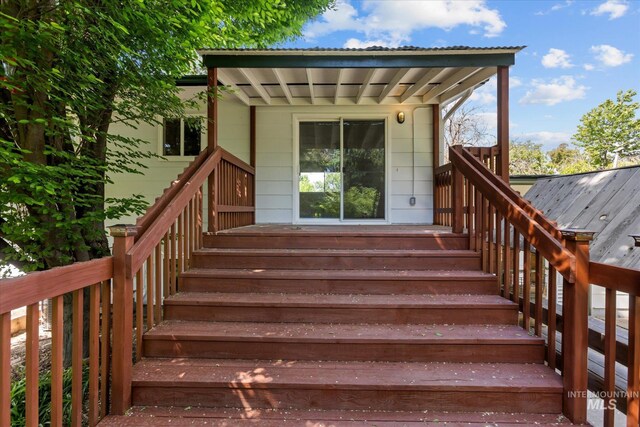7313 W Court Ave, Boise, ID 83704 - wooden deck featuring stairs