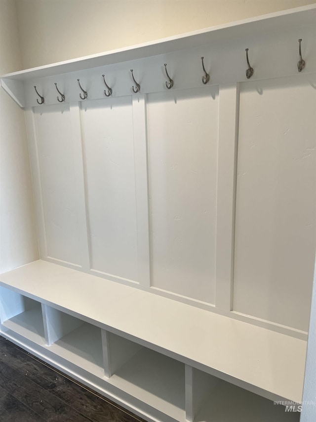 mudroom featuring hardwood / wood-style flooring