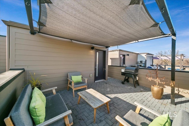 view of patio / terrace featuring grilling area