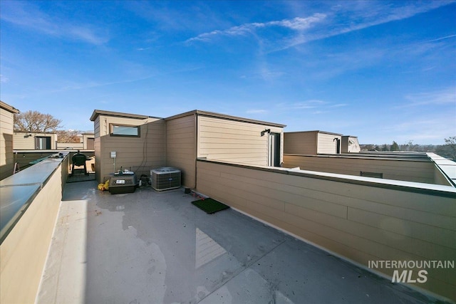 view of home's exterior with cooling unit