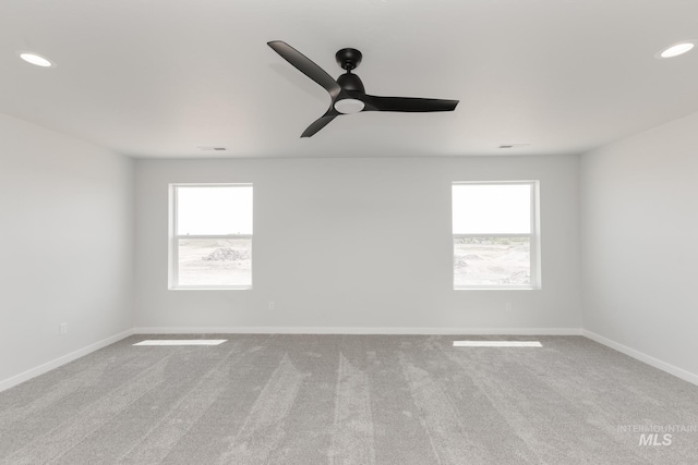 3819 W Tribute St, Meridian, ID 83642 - carpeted spare room with a ceiling fan, baseboards, and recessed lighting