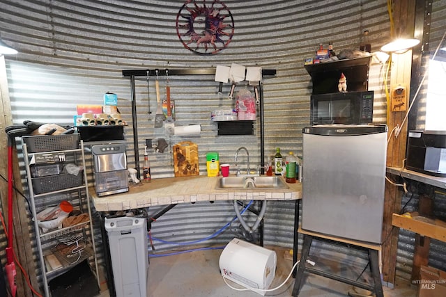interior space featuring sink