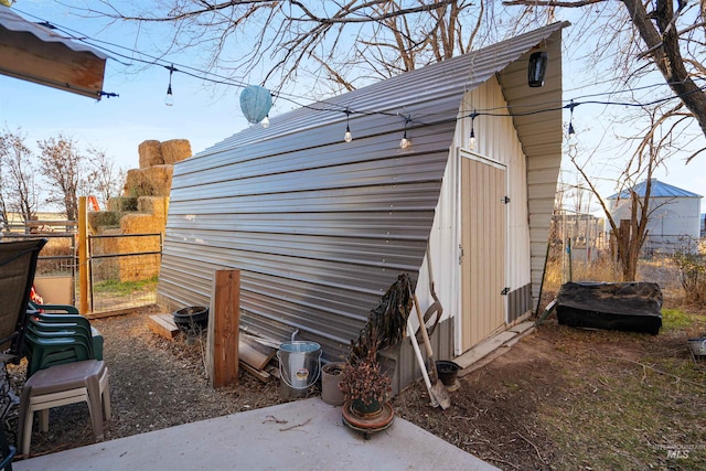view of outdoor structure