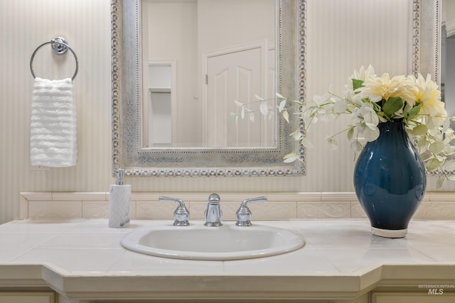 bathroom with vanity