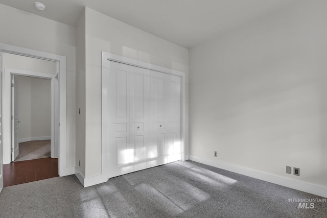 3742 N Heritage View Ave, Meridian, ID 83646 - unfurnished bedroom featuring carpet flooring, baseboards, and a closet