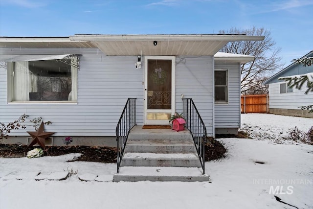 view of front of home