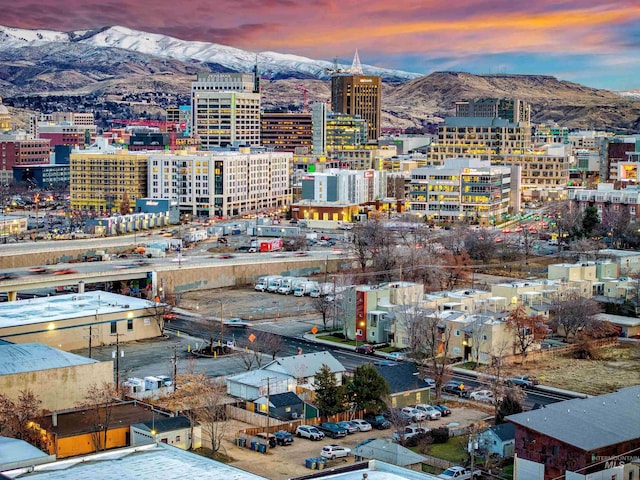 view of city with a mountain view