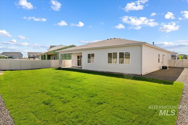5278 W Mcnair St, Meridian, ID 83646 - rear view of property featuring a patio area, a gate, and central AC unit